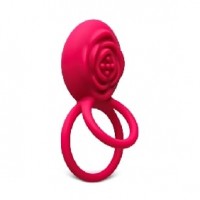 APP Compatible, Double Vibrating Cock Ring, 9 Function, Clitoral Vibration, Silicone, Waterproof, Rechargeable, MAGENTA